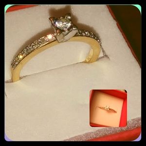 10k gold diamond ring promise ring/ engagement eve